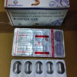 A pantoprazole sodium and domperidone capsule